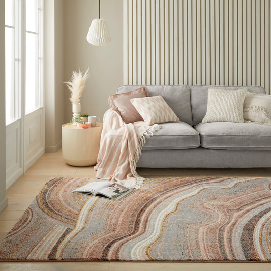 Amara Blush Grey Rug