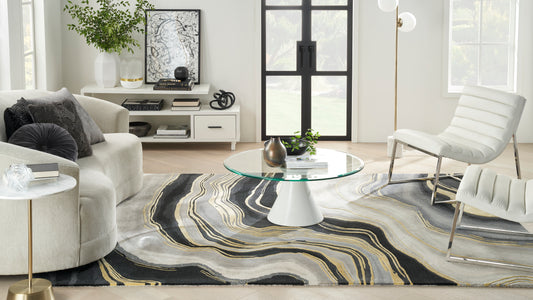 Prismatic Charcoal Grey Rug