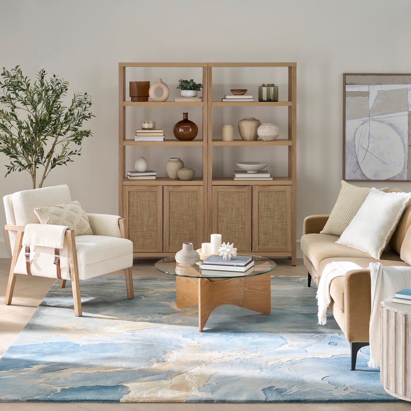 Prismatic Multicolour Blue Rug