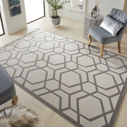 Lugano Ivory Grey Rug