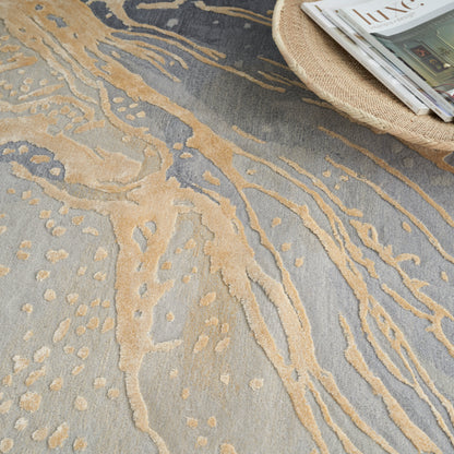 Prismatic Grey Gold Rug