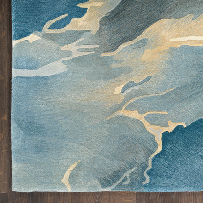 Prismatic Multicolour Blue Rug