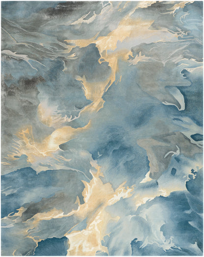 Prismatic Multicolour Blue Rug