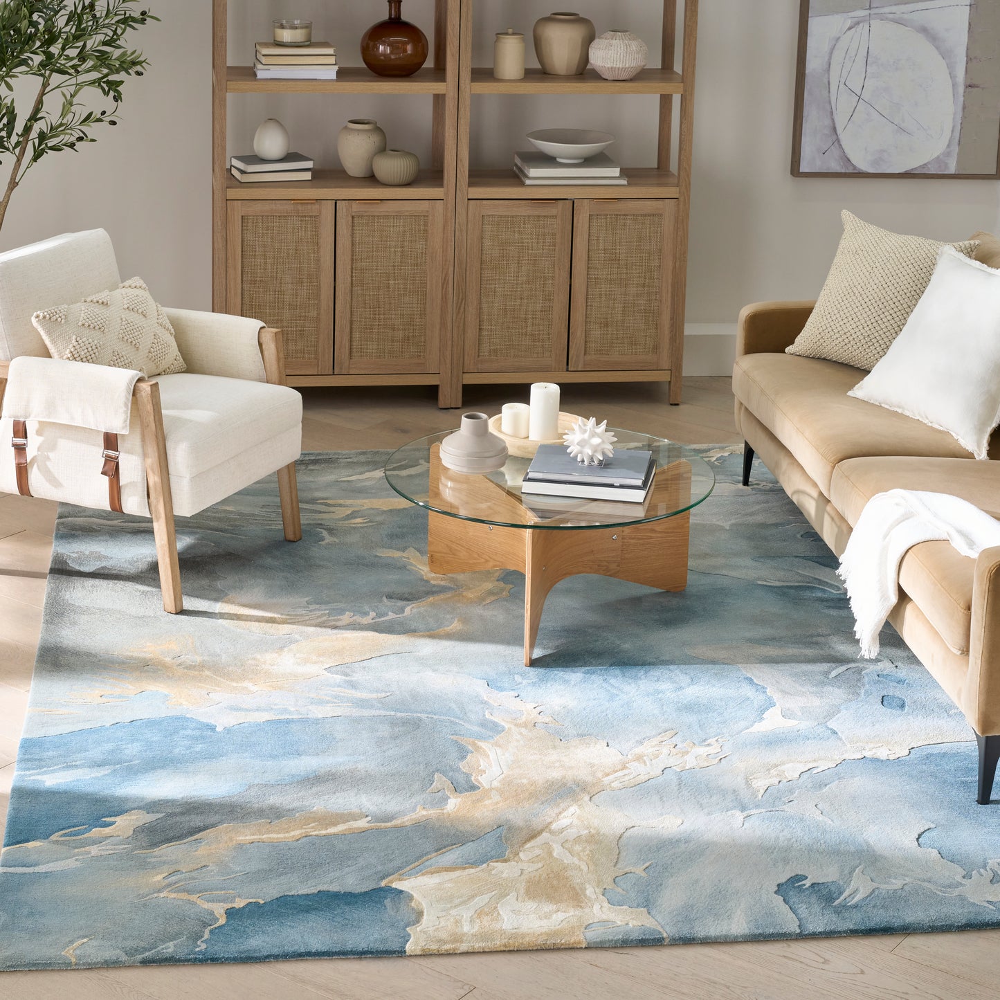 Prismatic Multicolour Blue Rug