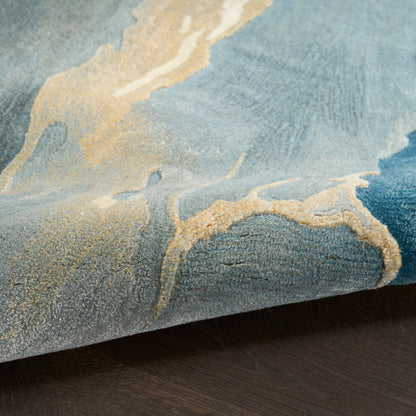 Prismatic Multicolour Blue Rug