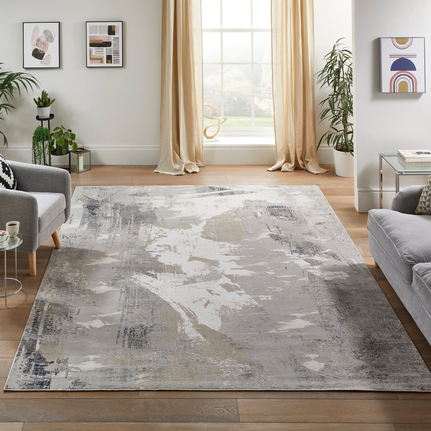 Skyline Ivory Navy Rug