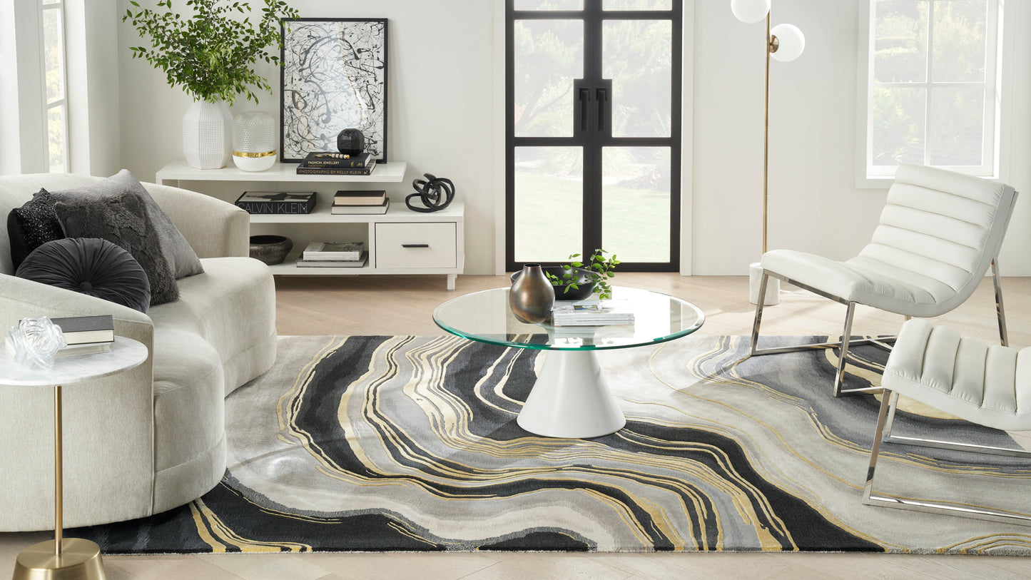 Prismatic Charcoal Grey Rug