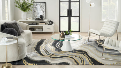 Prismatic Charcoal Grey Rug